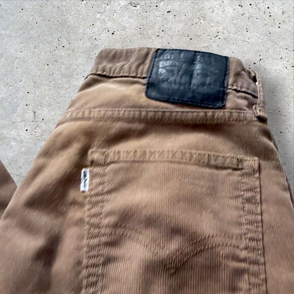 Levi’s 514 Corduroy Pants Brown Size 32x32 Flawed Distressed Straight - Picture 4 of 13
